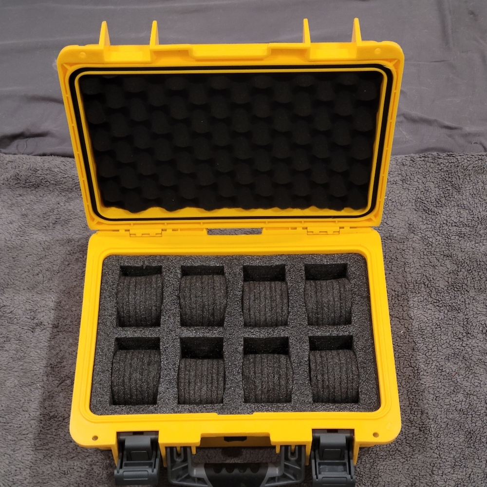 INVICTA 8-slot Diver Watch Box/Case Yellow Impact Resistant Case Waterproof NIB